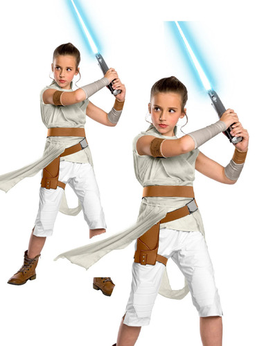 Girls rey deluxe costume - rey, star