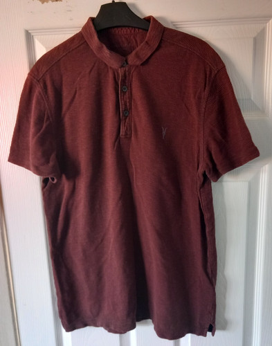 All saints maroon red collared - all,