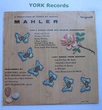 PVL 7022 - MAHLER - A Programme Of Songs POELL / FELBERMAYER - Ex Con LP Record