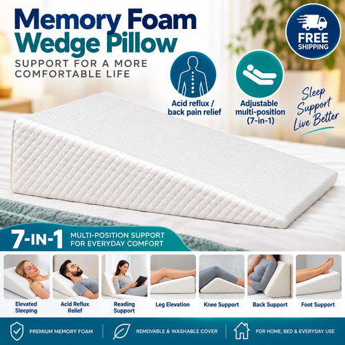Bed wedge pillow - acid, reflux