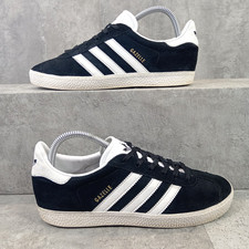 Adidas Gazelle Ortholite BB2502 Men's Black & White Suede Shoes UK 5