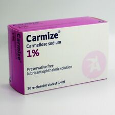 30 x Dry Eye Drops Carmize Carmellose Sodium, Tears RE-CLOSABLE Vials 0.4ml 1%