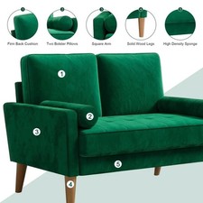 DRIPEX Small Velvet Sofa