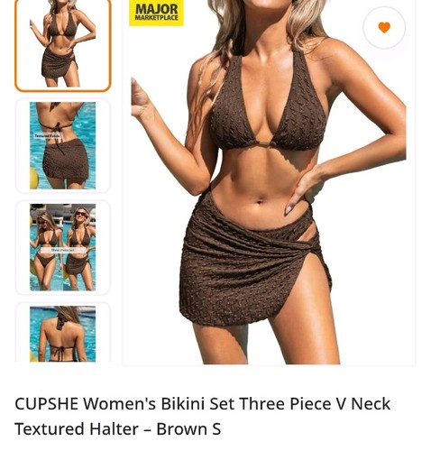 Cupshe brown textured halter - brown,