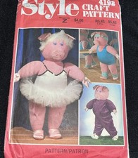 Vintage Style 4192 sewing pattern Miss Piggy Pig in TUTU Leotard Track Suit