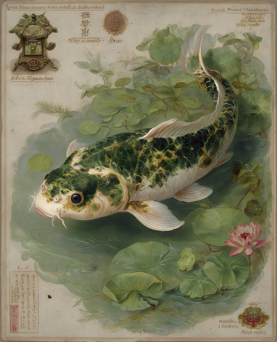8x10 koi lily - lily, pond