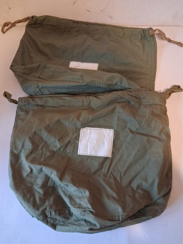 Vintage green military bags - green, x2