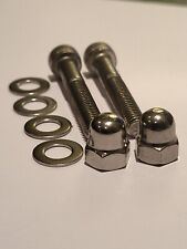 LAMBRETTA TOP DAMPER BOLTS STAINLESS STEEL  & DOME NUTS &WASHERS