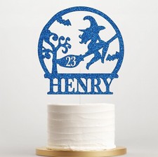 Custom Glitter Cake Topper personalised Halloween cake topper- Birthday Party