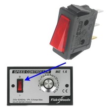 RED ROCKER POWER SWITCH 16A FLAKT-WOODS FAN SPEED CONTROLLER ME1.1 ME1.3 ME1.6