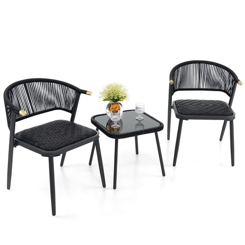 Black rattan outdoor furniture - rattan,