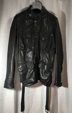 Belstaff Trialmaster Panther Style Leather Jacket Size 54EU UK44 - Black 2015