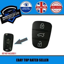 NEW REPLACEMENT 3 BUTTON RUBBER KEY PAD FOR KIA HYUNDAI I20 I30 IX35 SPORTAGE +