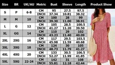 Womens Boho Floral Midi Dress