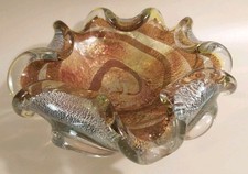 Vintage Murano Gold Fleck Art