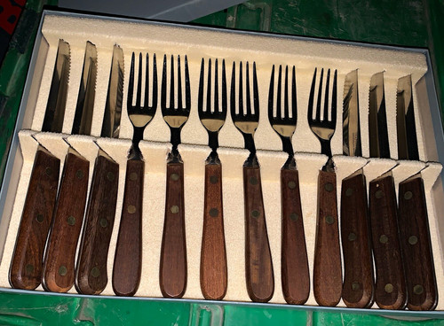 Sunnex 12pc steak knife fork - sunnex,