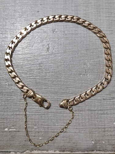 9ct yellow gold vintage flat - gold,