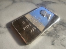 999 Fine Silver - Vintage 25g Bar - Eisenhower Madison Mint Eisenhower (not 1oz)