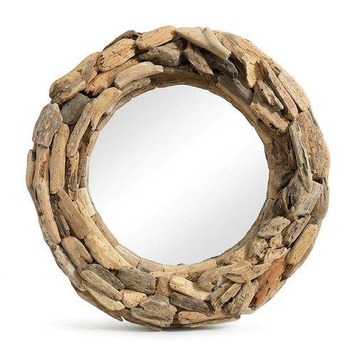 Round driftwood mirror rustic - round,