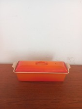 Le Cruset Cast Iron Volcanic Orange Pâté Terrine, Vintage 
