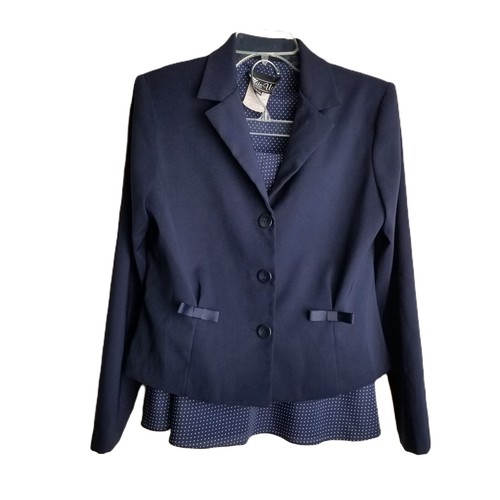 Suits navy polka dot blazer - suits,