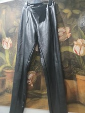 Black pvc trousers - trousers, size