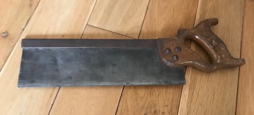 Vintage brass backed tenon - vintage,