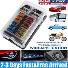 12 Way Blade Fuse Box Block & Auto Marine FuseBox Holder 12V32V Bus Bar Car Kit~