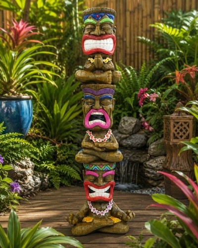 Tiki stack garden ornament - tiki,