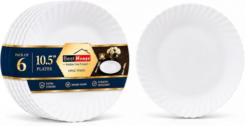 White opalware dinner - opalware,