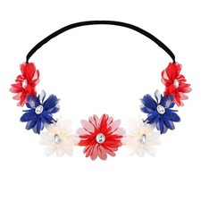 Red White Blue Crystal Flower