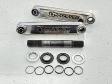 Retro 24Seven MidSchool BMX MTB Chromoly Steel Box 3 Piece Crankset 172mm Chrome