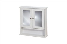 Mirrored Bathroom Storage Wall