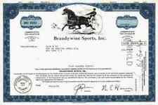 Brandywine Sports Inc. 1978 Wilmington Delaware Horse Racing Equestrian Sulky