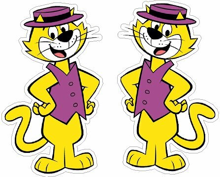 Top cat cartoon - top, x2
