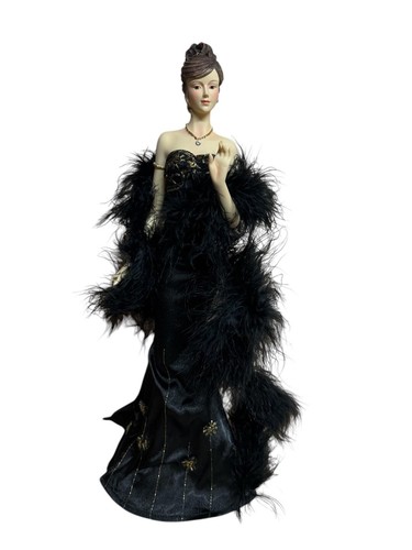 Black gold lady in evening - black, &