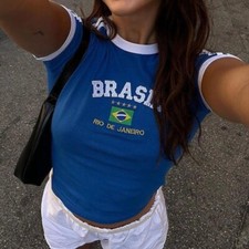 Brazil Crop Top T-Shirt