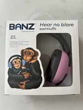 Banz Sound Cancelling Children’s Headphones earmuffs Pink Hear No Blare Mini