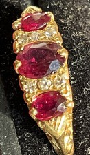 18ct Yellow Gold Ruby And