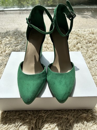 Green faux suede ankle - m&s,