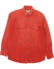 CABLE CAR CLOTHIERS Mens Denim Shirt Large Red Cotton CO08