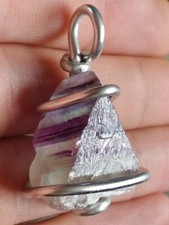 Fluorite pendant natural rough