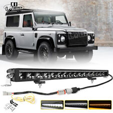 32INCH Single Row Led Light Bar Spot Flood Amber DRL Driving FOG Offroad UTV ATV