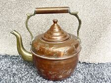 ANTIQUE KETTLE VICTORIAN COPPER TEAPOT - AGA RAYBURN ESSE FIRE TOP ART NOUVEAU
