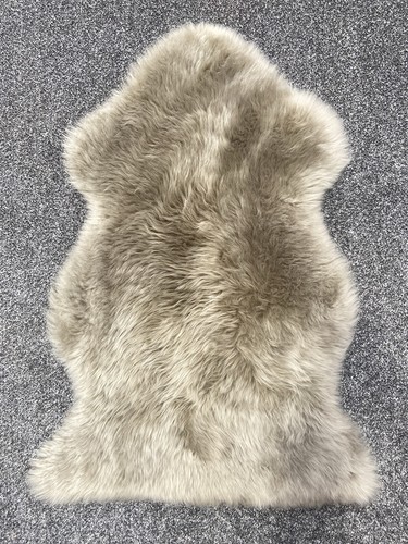 Genuine sheepskin rug - genuine, taupe