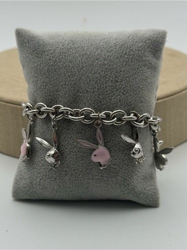 Silver tone playboy - , bunny