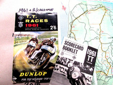 ISLE OF MAN TT 1961-OFFICIAL PROGRAMME , scorecard, circuit map. WORLD POST