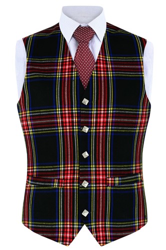 Scottish tartan waistcoat vest - waistcoat,