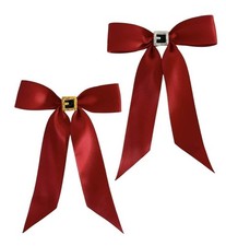 Red Father Christmas Hair Bow with Tails Hair Bow Clip or Elastic Bobble ??