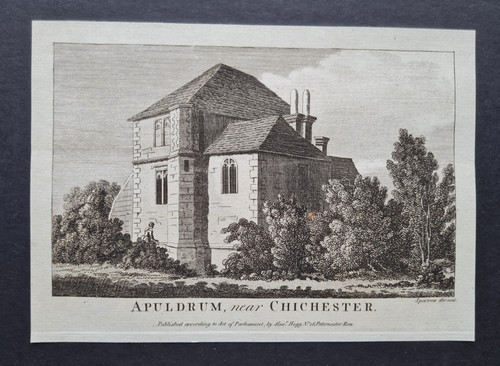 Antique 1786 print apuldram - print,